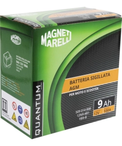 Magneti marelli batteria moto e scooter 9ah 12v 100a tecnologia agm sigillata polo positivo sinistro